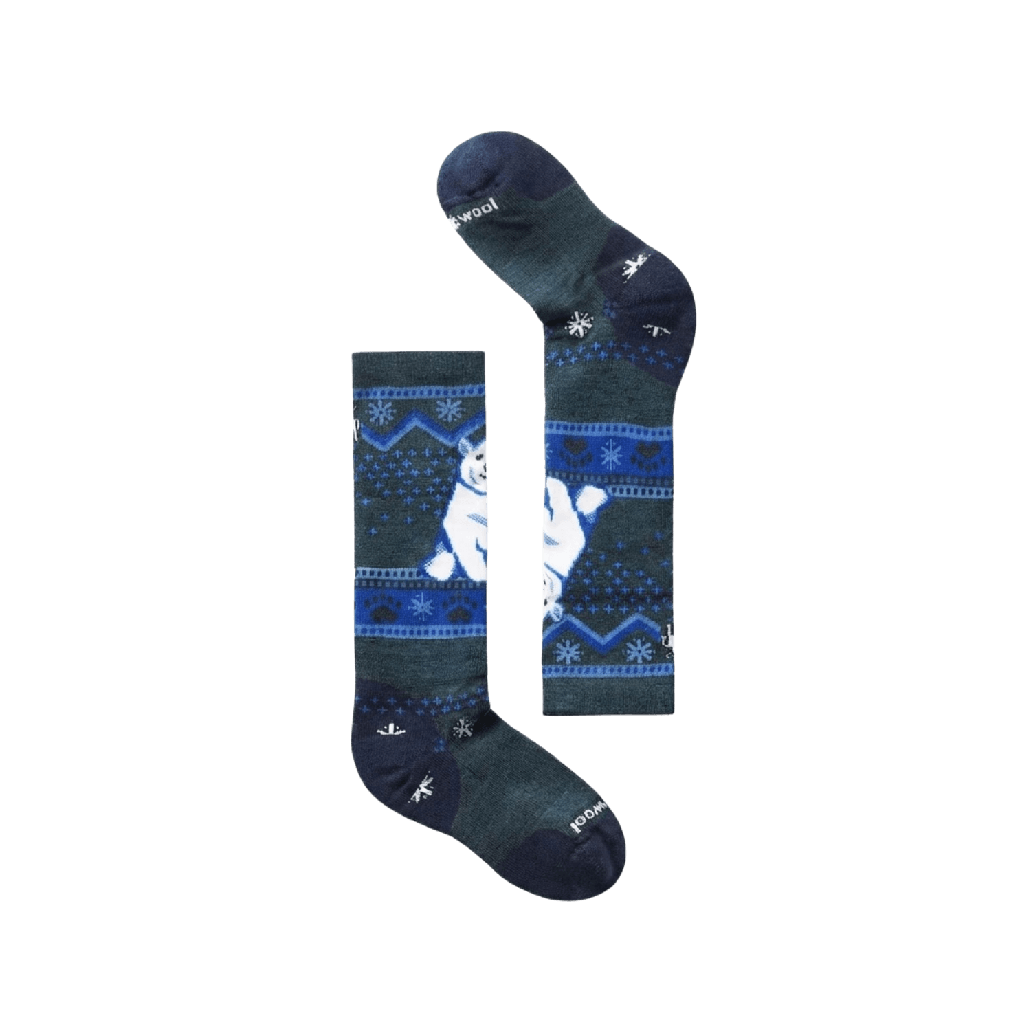SMARTWOOL K WNTRSPRT FULL CUSH OTC SOCK NIGHTFALL BLUE