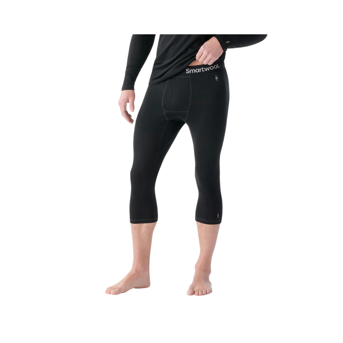 SMARTWOOL MERINO BASE LAYER 3/4 BOTTOM BLACK