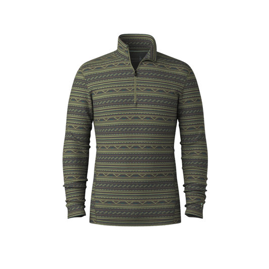 SMARTWOOL MERINO CLASSIC THERMAL 1/4 ZIP WINTER MOSS SUMMIT SOUL