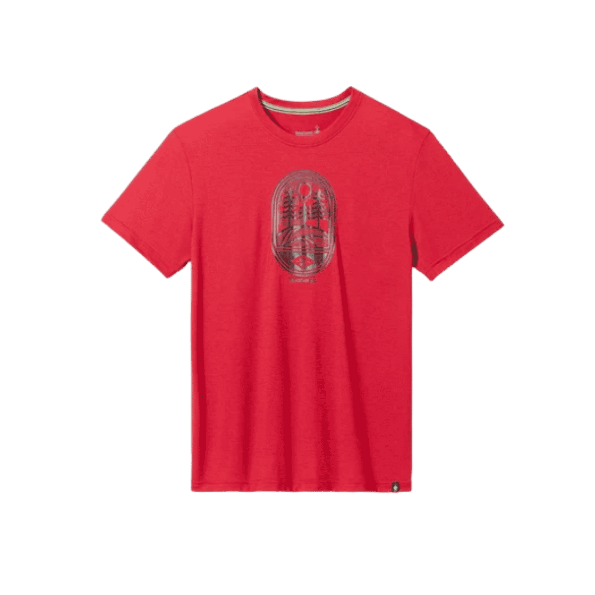 SMARTWOOL MOUNTAIN TRAIL GRAPHIC SS TEE RHYTHMIC RED