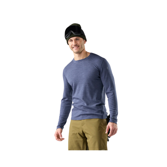 SMARTWOOL THERMAL MERINO BASE LAYER CREW NIGHTFALL BLUE HEATHER