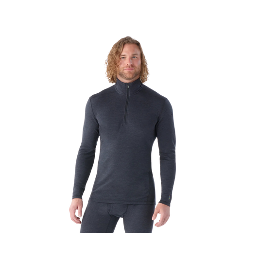 SMARTWOOL THERMAL MERINO BL 1/4 ZIP CHARCOAL HEATHER