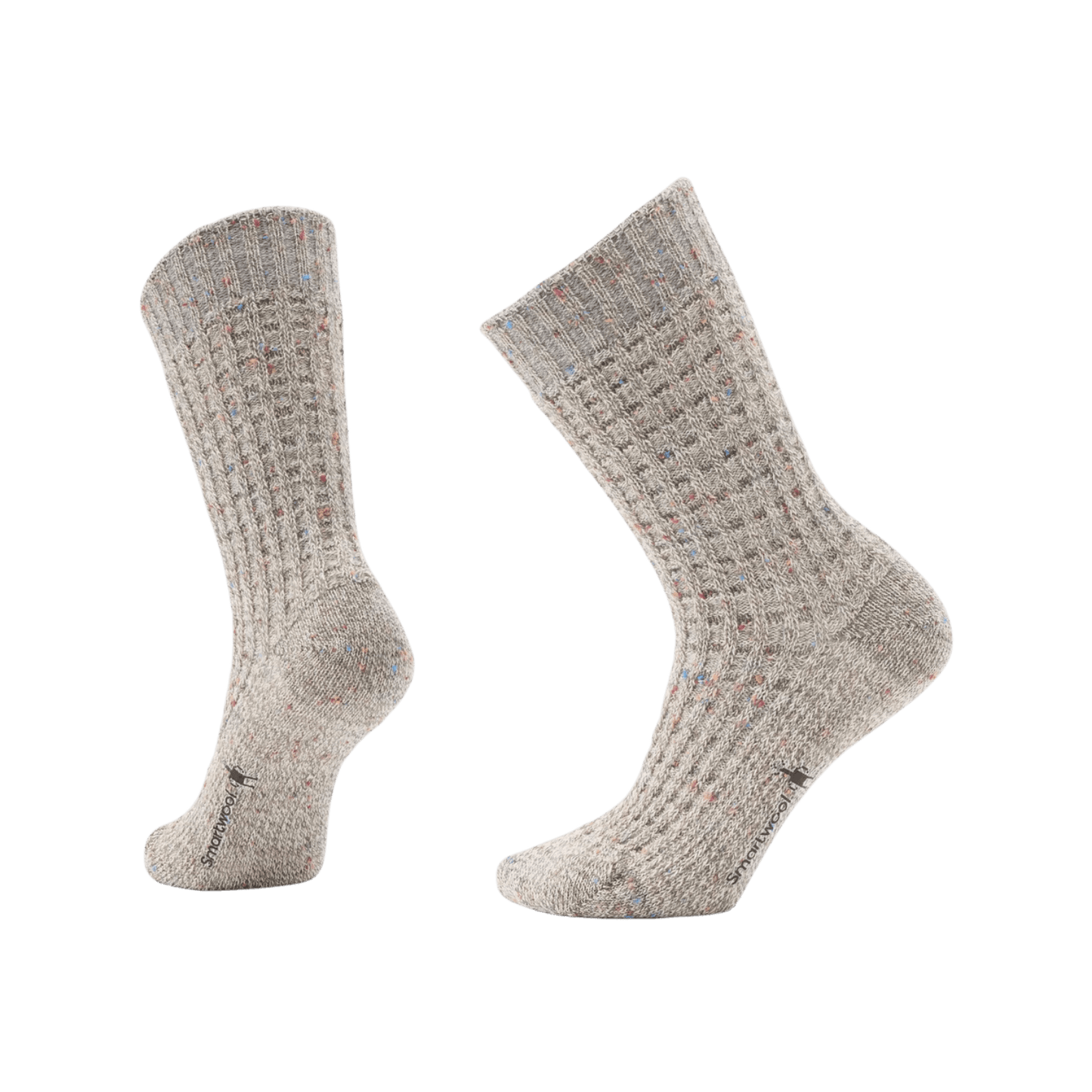 SMARTWOOL W EVERYDAY WFFL PRSS CREW SOCK TAUPE NATURAL