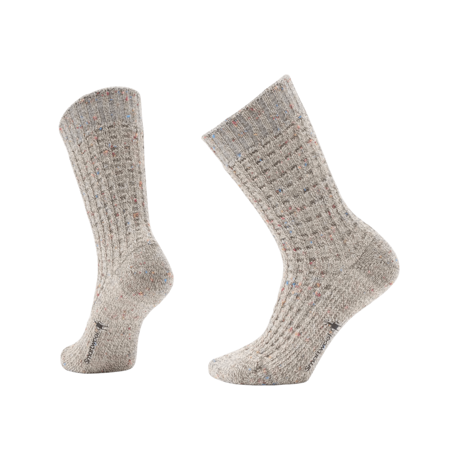 SMARTWOOL W EVERYDAY WFFL PRSS CREW SOCK TAUPE NATURAL