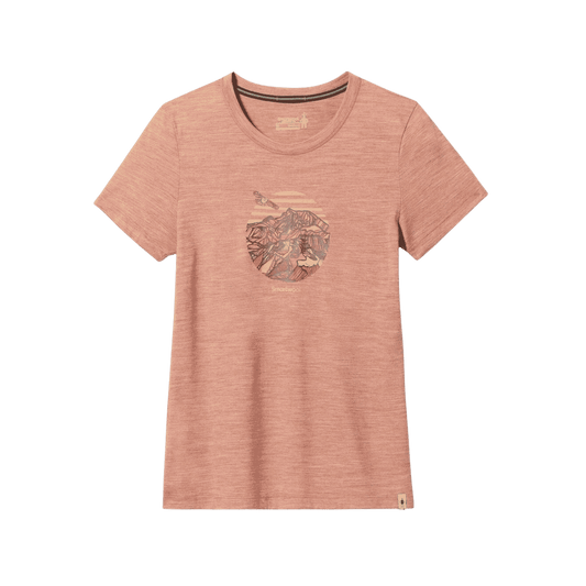SMARTWOOL W PEAK FREEDOM GRAPH SS TEE COPPER HEATHER