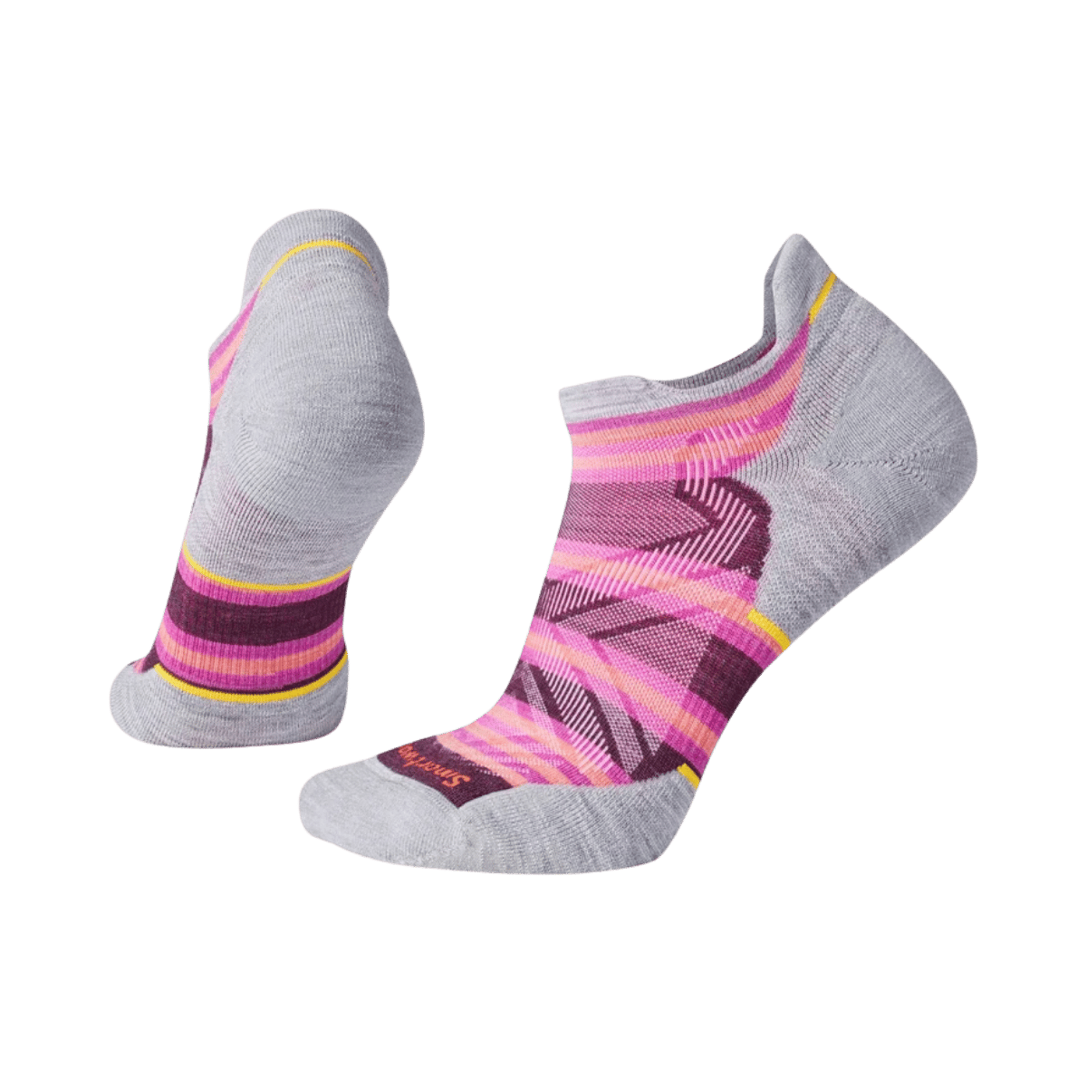 SMARTWOOL W RUN TARGET STRIPE LOW ANKLE BORDEAUX