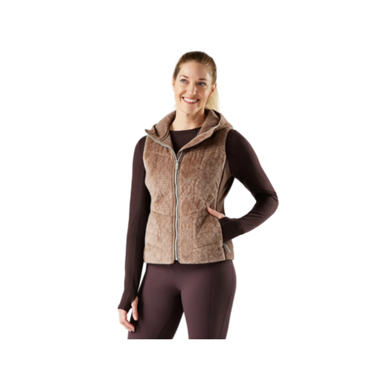 SMARTWOOL W SMARTLOFT VEST MINK MOCHA
