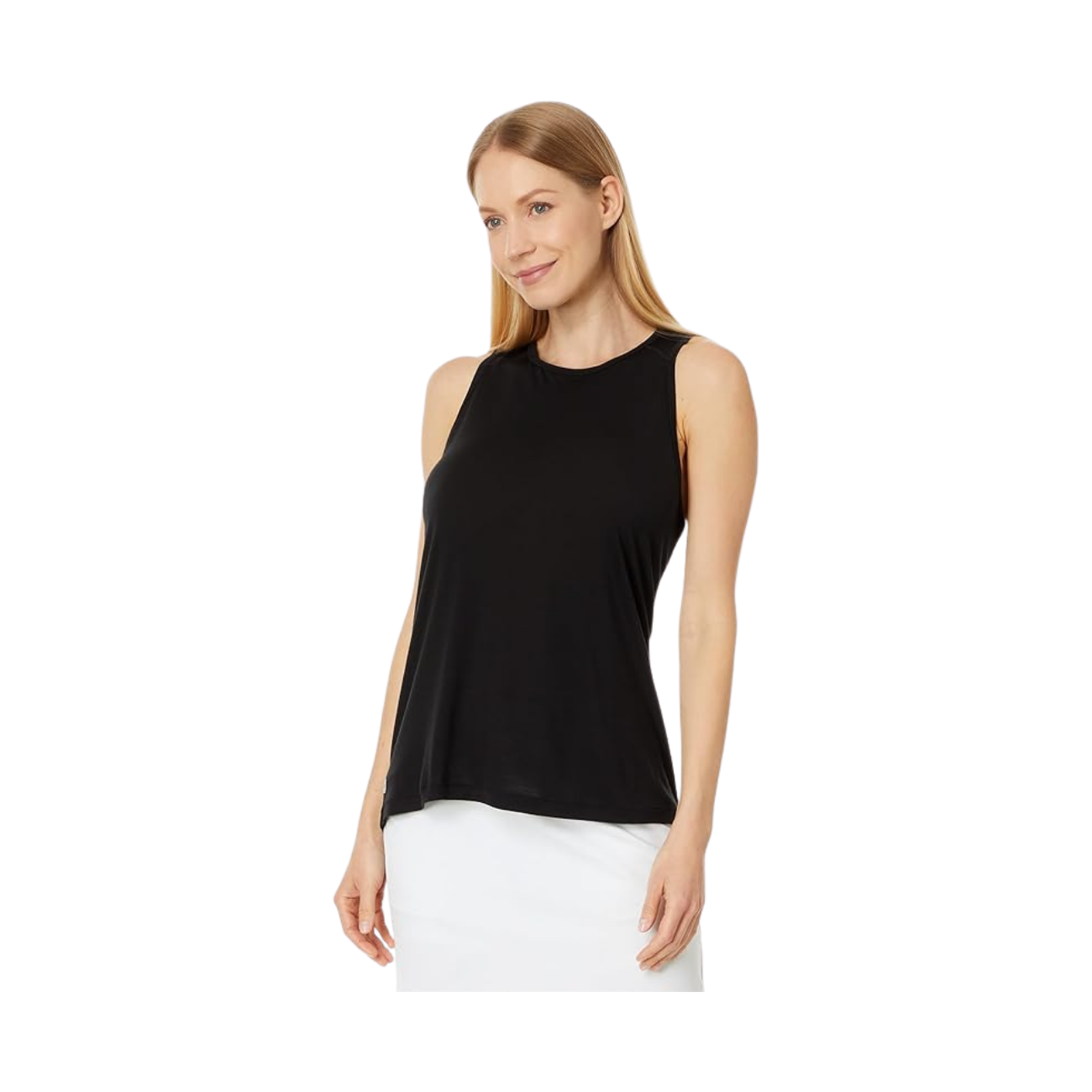 SMARTWOOL WOMENS ACTIVE UL HIGH NECK TANK BLACK