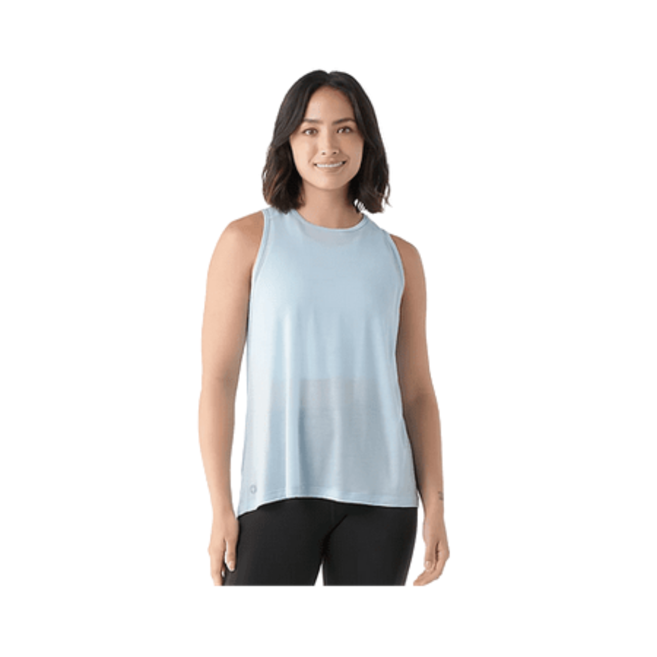 SMARTWOOL WOMENS ACTIVE UL HIGH NECK TANK WINTER SKY