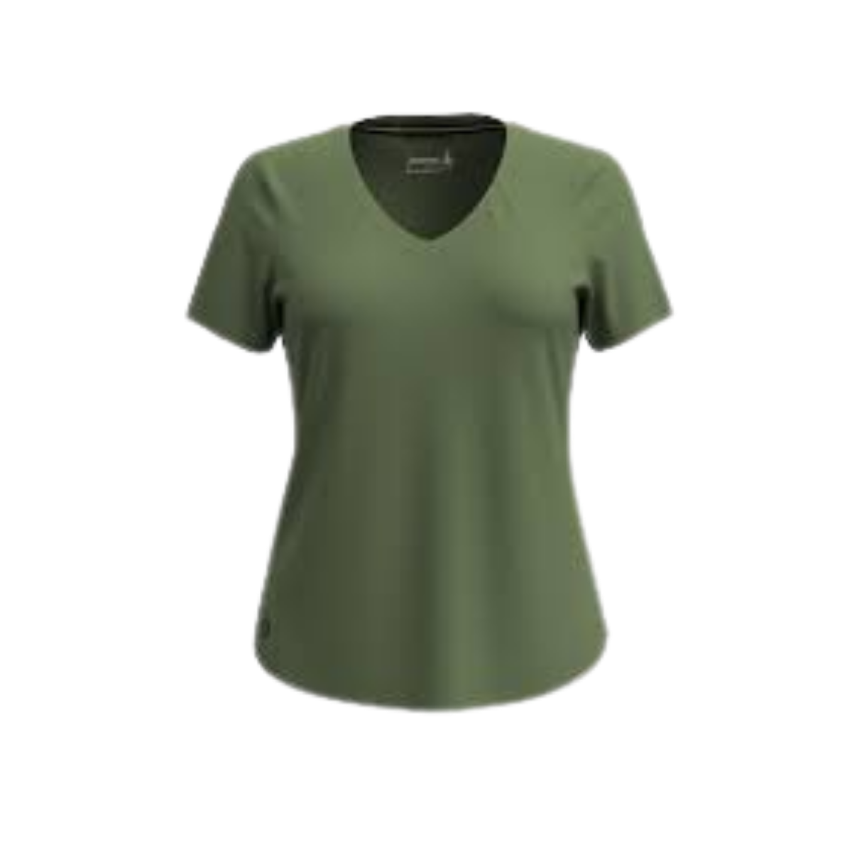 SMARTWOOL WOMENS  ACTIVE ULTRALITE V NECK SS FERN GREEN