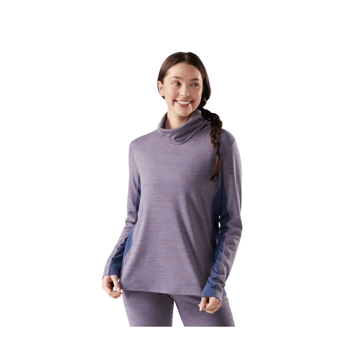 SMARTWOOL WOMENS MERINO MOCK NECK FRONT