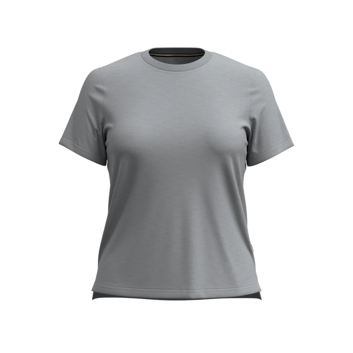 SMARTWOOL WOMENS PERFECT CREW SS TEE LIGHT GRAY HEATHER