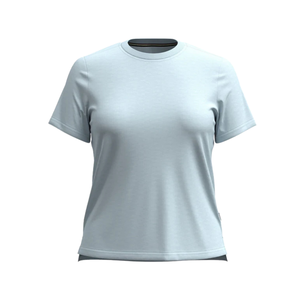 SMARTWOOL WOMENS PERFECT CREW SS TEE WINTER SKY HEATHER