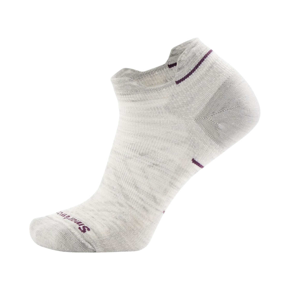 SMARTWOOL WOMENS RUN ZERO CUSH LOW ANKLE SOCK ASH