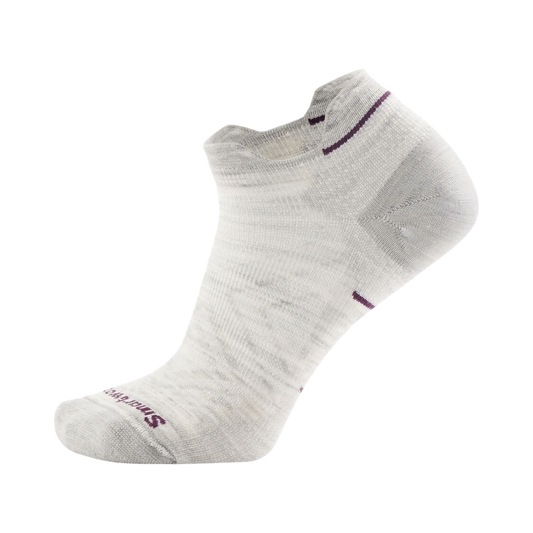 SMARTWOOL WOMENS RUN ZERO CUSH LOW ANKLE SOCK ASH