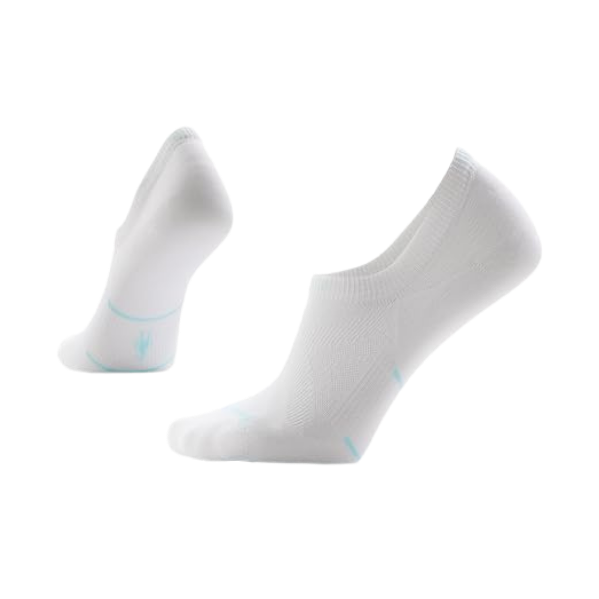 SMARTWOOL WOMENS RUN ZERO CUSH NO SHOW SOCKS WHITE