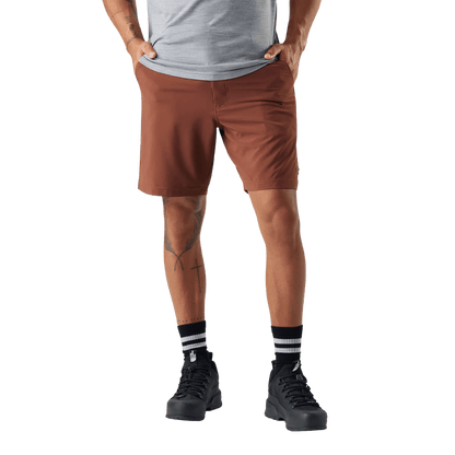 SMARTWOOL 8" SHORT. - SABLE BROWN  WW FRONT