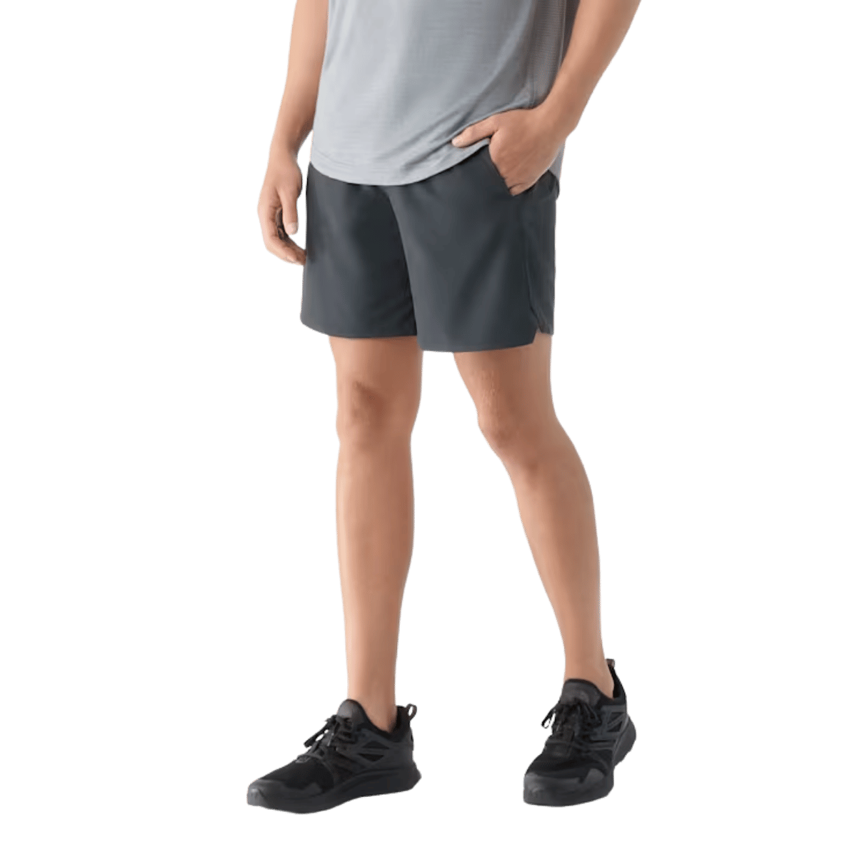 SMARTWOOL ACTIVE LINED 7" SHORT - BLACK WW FRONT