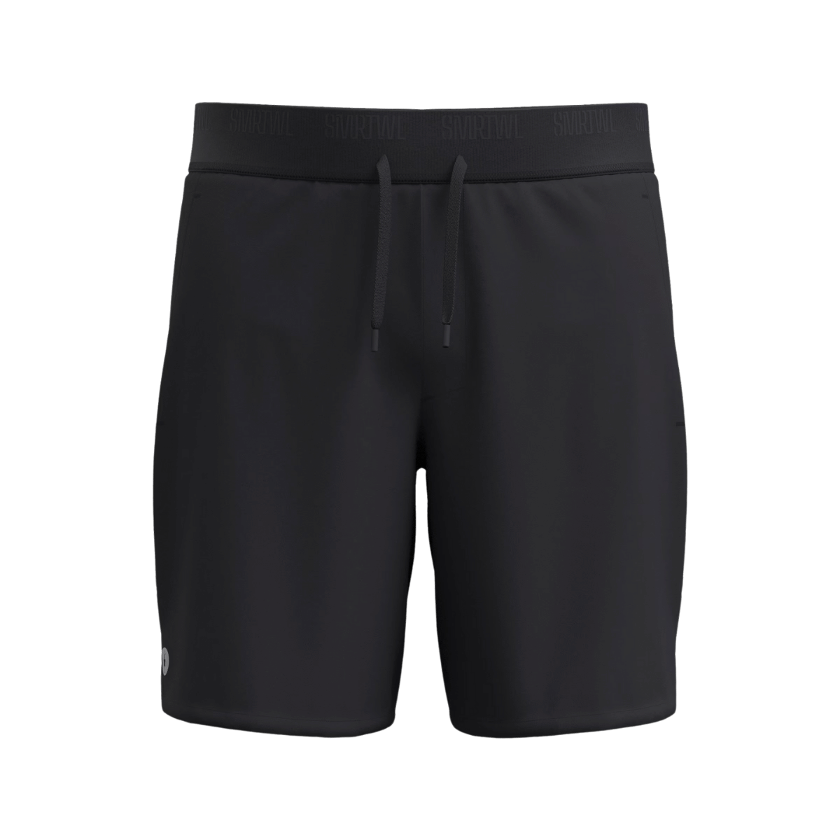SMARTWOOL ACTIVE LINED 7" SHORT - BLACK FRONT