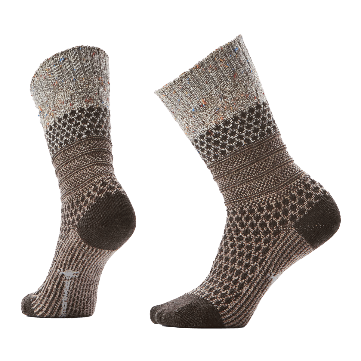 SMARTWOOL EVERYDAY POPCORN CABLE CREW FULL CUSHION SOCKS NATURAL DONEGAL