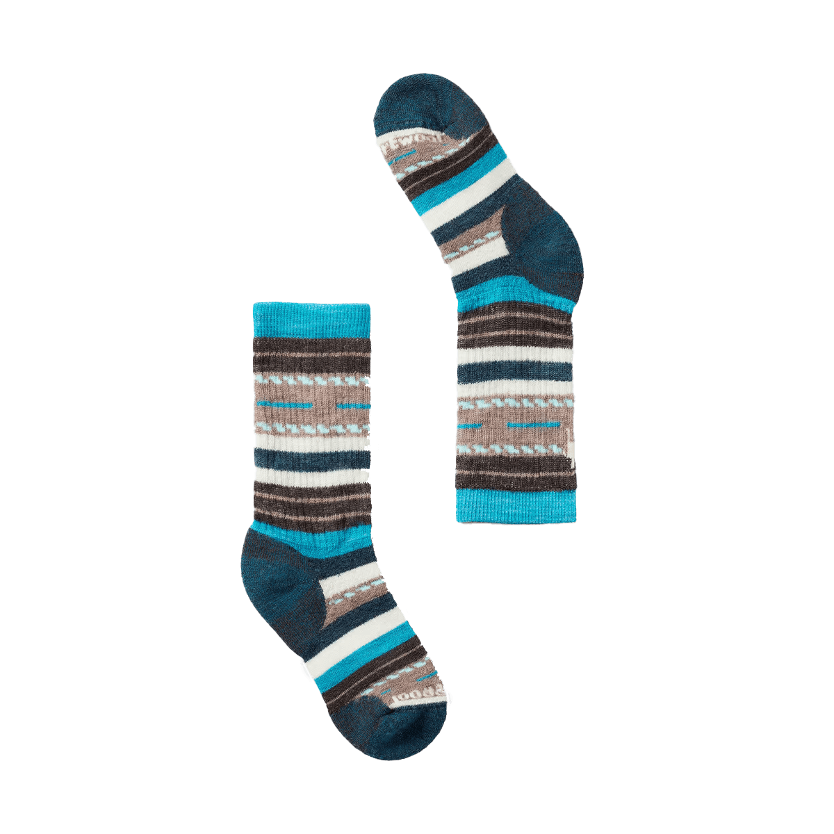 SMARTWOOL KIDS' HIKE MARGARITA CREW FULL CUSHION SOCKS CAPRI