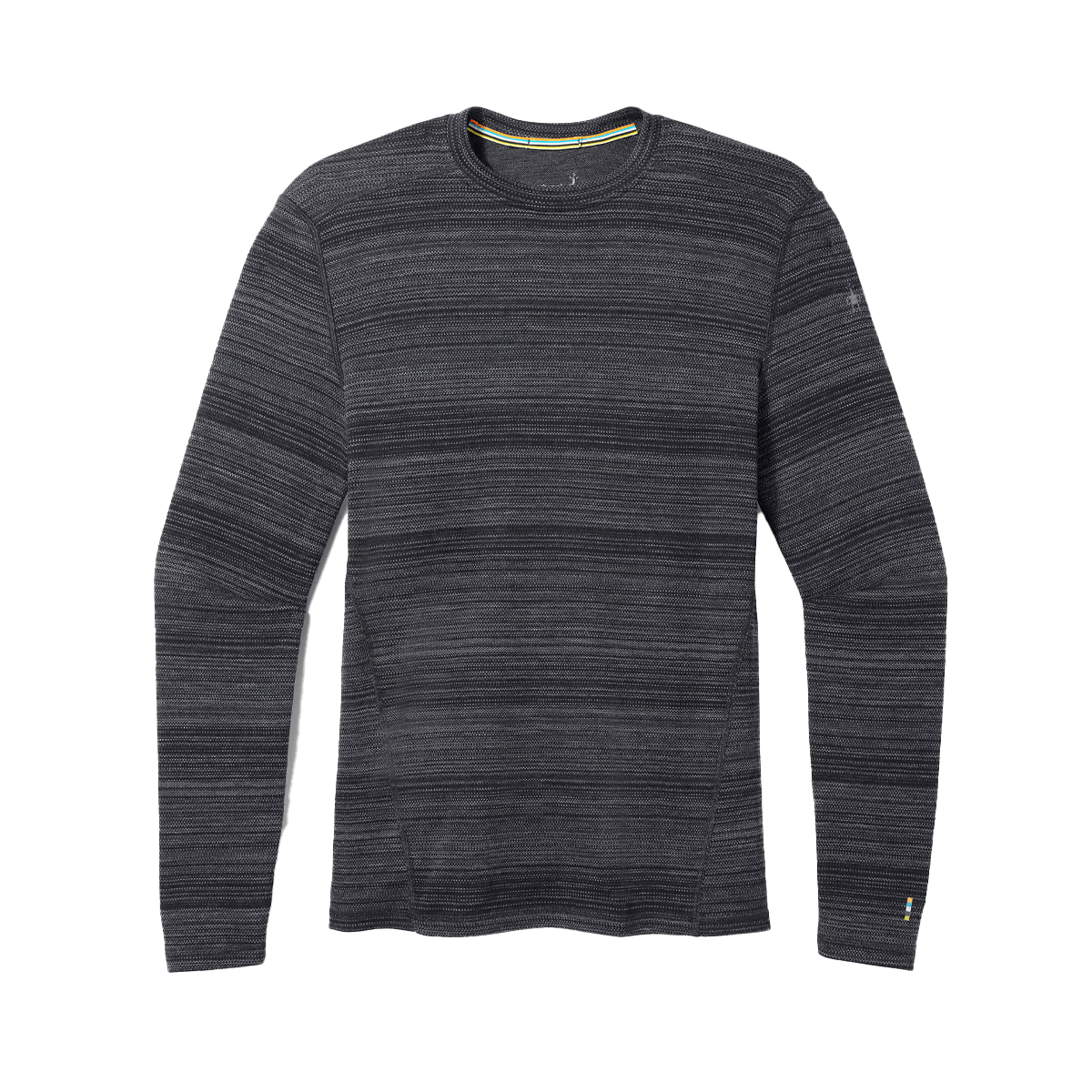 SMARTWOOL MEN'S CLASSIC THERMAL MERINO BASE LAYER CREW - BLACK COLOR SHIFT