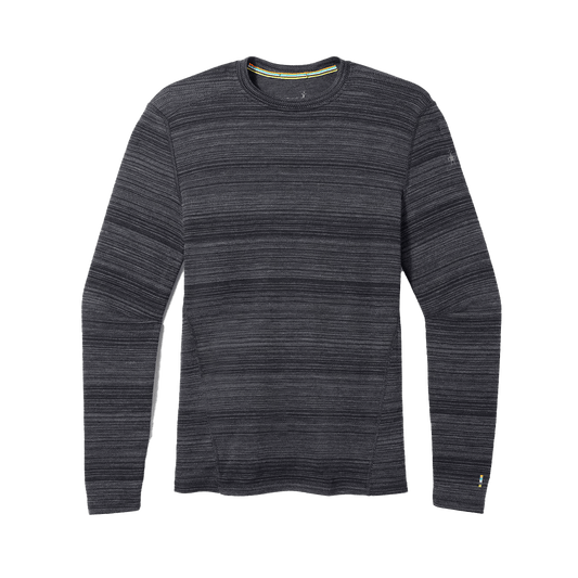 SMARTWOOL MEN'S CLASSIC THERMAL MERINO BASE LAYER CREW - BLACK COLOR SHIFT