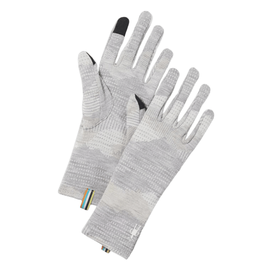 SMARTWOOL MEN'S THERMAL MERINO GLOVE W/ INTERLOCK KNIT - LT GRAY MTN