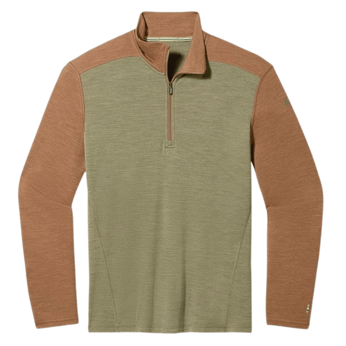 SMARTWOOL MEN'S MERINO 250 BASELAYER QUARTER ZIP MERINO WOOL - WINTER MOSS-FOX - MAIN IMAGE