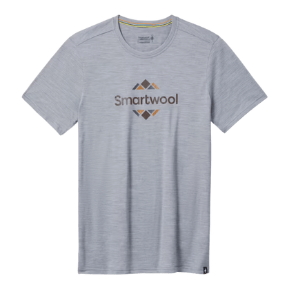SMARTWOOL MEN'S MERINO SPORT 150 GRAPHIC TEE - LIGHT GRAY HEATHER - MAIN IMAGE