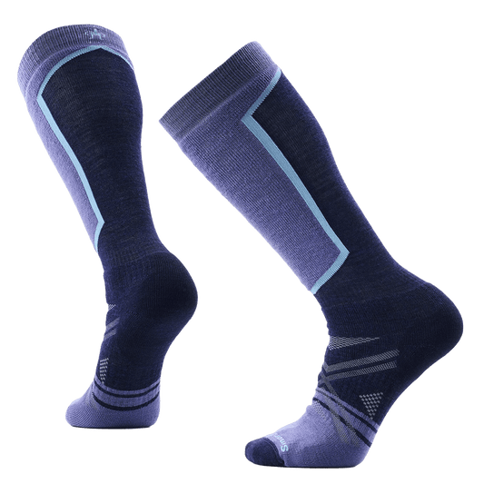 SMARTWOOL SKI FULL CUSHION OVER THE CALF SOCK- NIGHTFALL BLUE