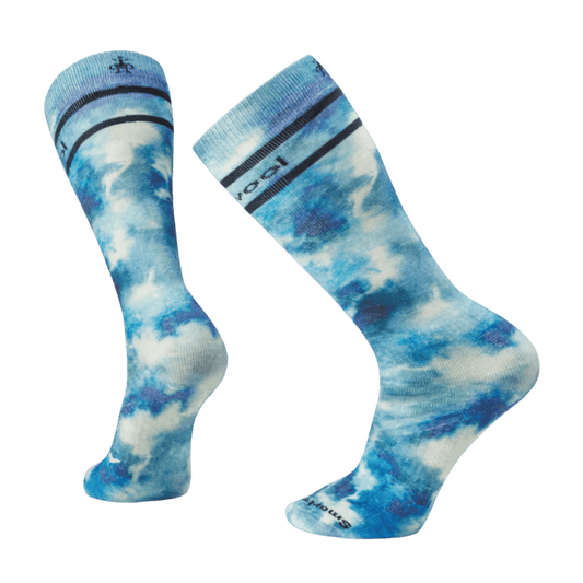 SMARTWOOL WOMEN'S SKI TIE DYE FULL CUSHION OTC SOCKS - DEEP NAVY - MAIN IMAGE