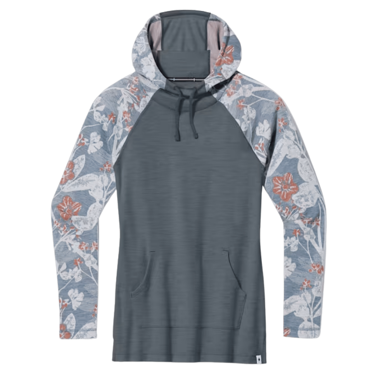 SMARTWOOL WOMEN'S MERINO THERMAL DRAPE NECK HOODIE - WINTER SKY - WINTER SKY - FRONT VIEW