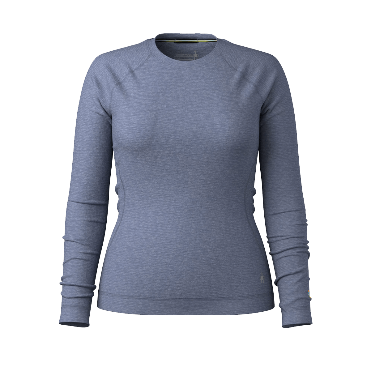 SMARTWOOL WOMEN'S CLASSIC THERMAL MERINO BASE LAYER CREW - NIGHTFALL BLUE HEATHER