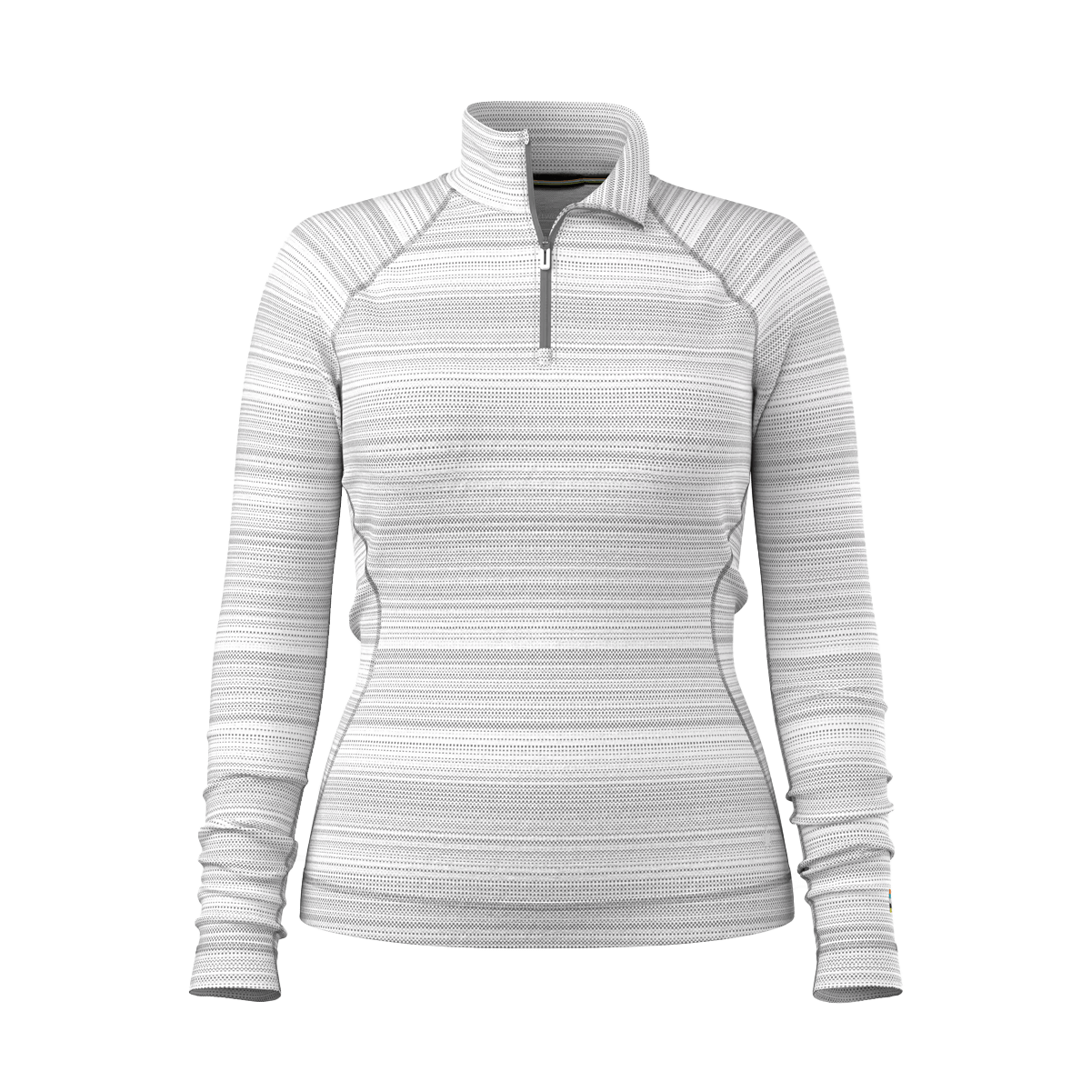 SMARTWOOL WOMEN'S CLASSIC THERMAL MERINO BASE LAYER QUART ZIP -LT GRY COLOR SHIFT