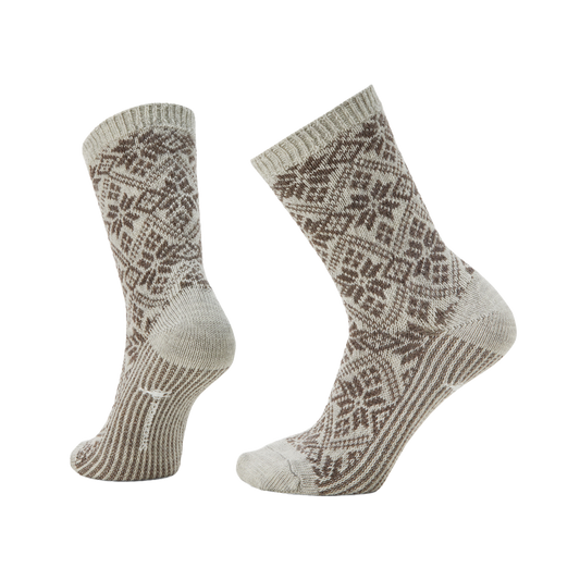 SMARTWOOL WOMEN'S EVERYDAY TRADITIONAL SNOWFLAKE CREW SOCKS ASH