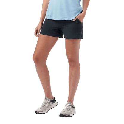 SMARTWOOL WOMEN'S HIKE SHORT 4" - BLACK WW FRONT