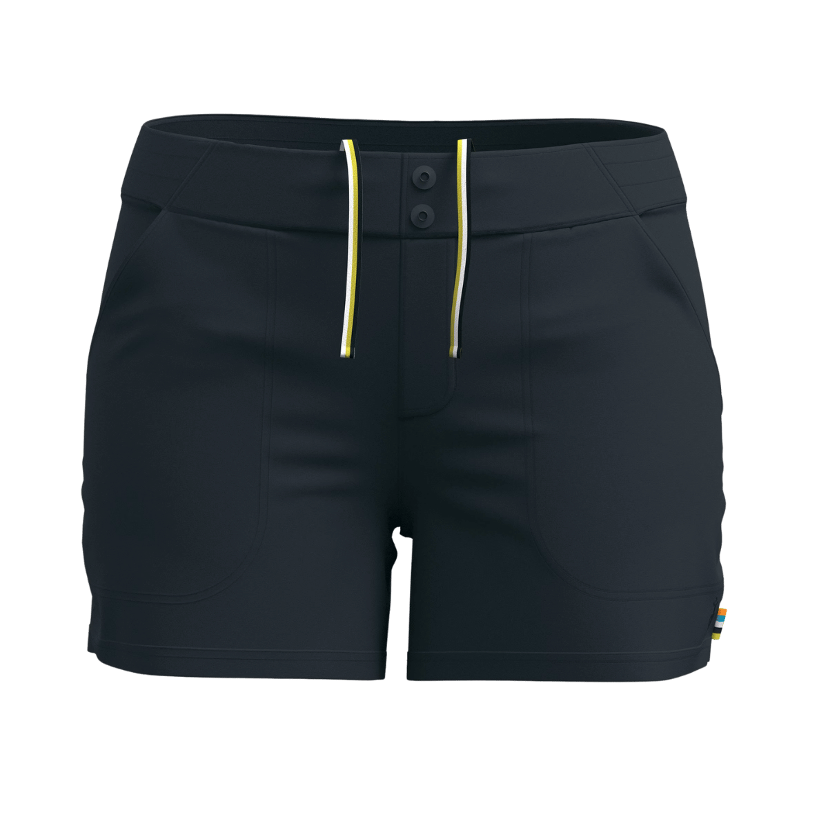 SMARTWOOL WOMEN'S HIKE SHORT 4" - BLACK FRONT