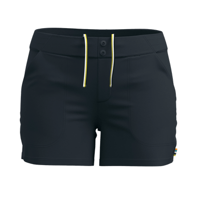SMARTWOOL WOMEN'S HIKE SHORT 4" - BLACK FRONT