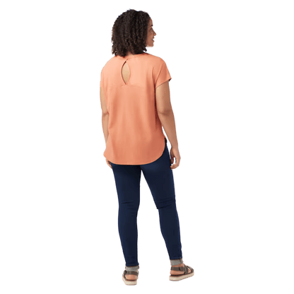 SMARTWOOL WOMEN'S SHORTSLEEVE SWING TOP - TERRACOTTA WW BACK