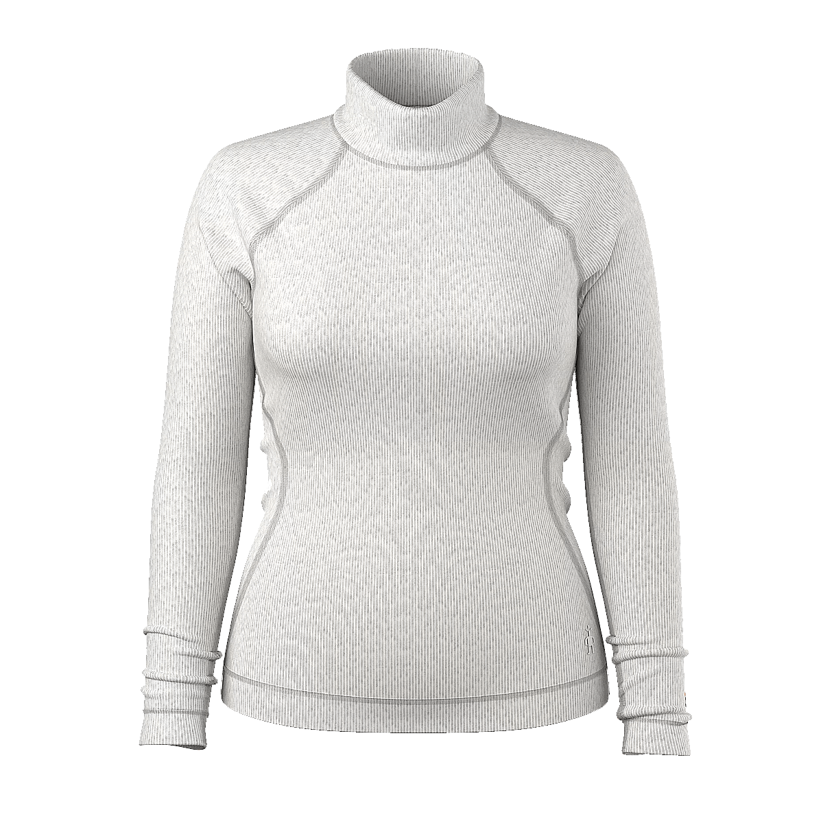 SMARTWOOL WOMEN'S THERMAL MERINO RIB TURTLENECK - ASH HEATHER