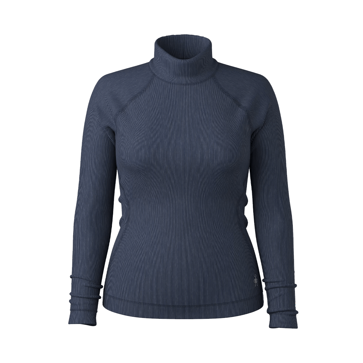 SMARTWOOL WOMEN'S THERMAL MERINO RIB TURTLENECK - NIGHTFALL BLUE DEEP NAVY