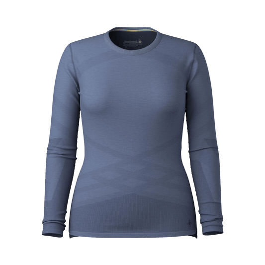SMARTWOOL WOMEN'S INTRAKNIT BASE LAYER CREW - NIGHTFALL BLUE DEEP NAVY
