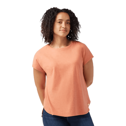 SMARTWOOL WOMEN'S SHORTSLEEVE SWING TOP - TERRACOTTA WW FRONT