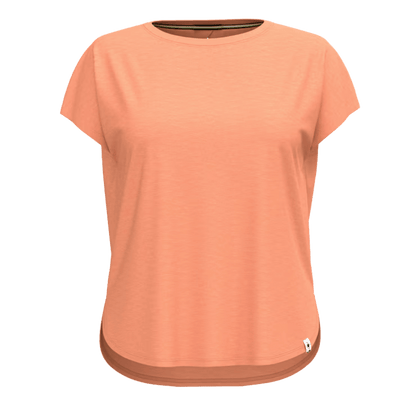 SMARTWOOL WOMEN'S SHORTSLEEVE SWING TOP - TERRACOTTA FRONT
