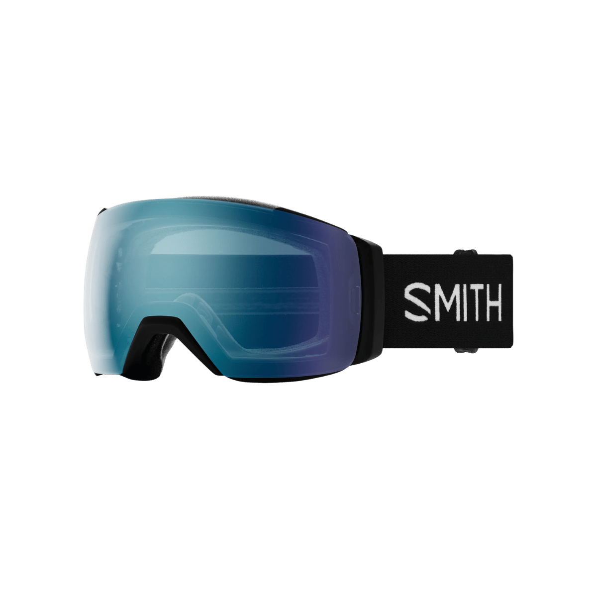 SMITH I/O MAG S GOGGLE 25/26, BLACK, CP, ED, BLUE MIRROR, FRONT AND SIDE, LOGO