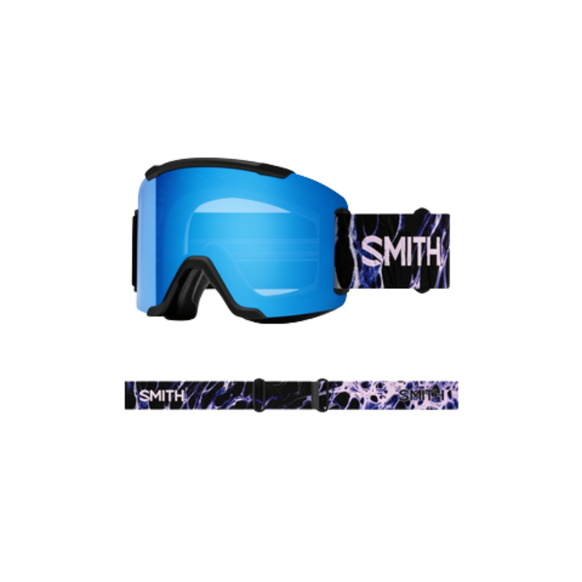 SMITH SQUAD GOGGLE BLACK FLEX PLASMA CP ED BLUE MIRROR
