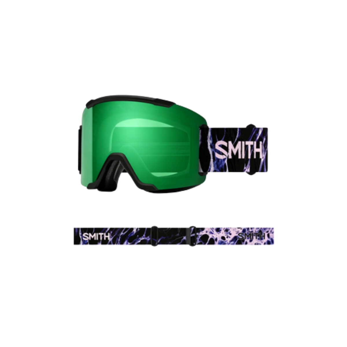 SMITH SQUAD GOGGLE BLACK FLEX PLASMA CP ED GREEN MIRROR