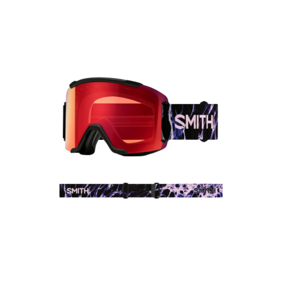SMITH SQUAD GOGGLE BLACK FLEX PLASMA CP ED RED MIRROR