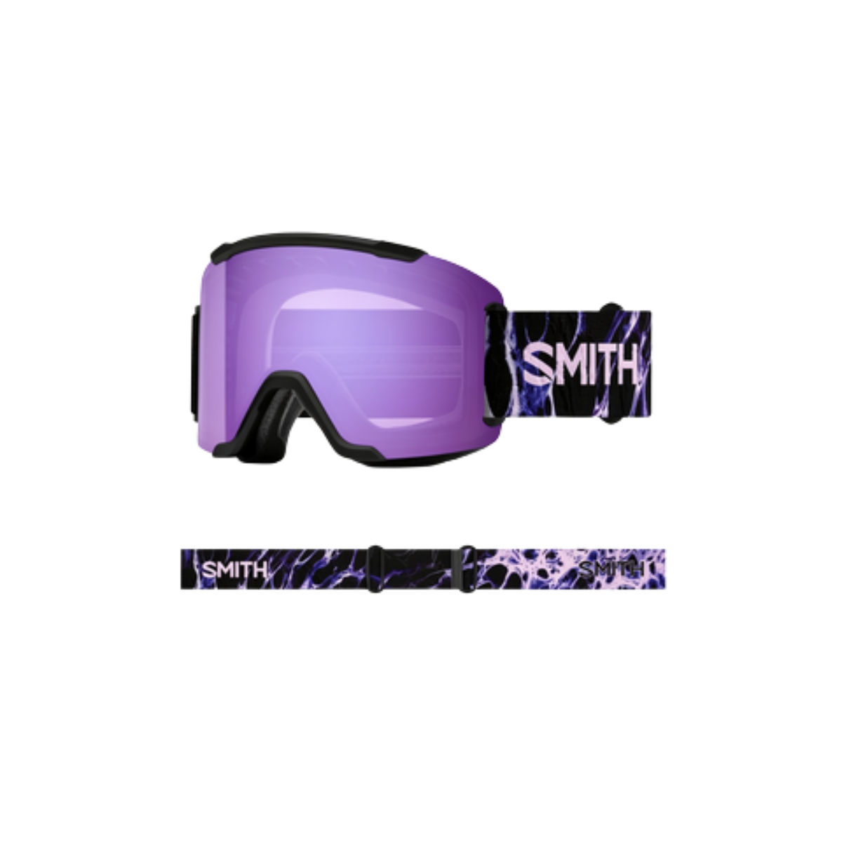 SMITH SQUAD GOGGLE BLACK FLEX PLASMA CP ED VIOLET MIRROR